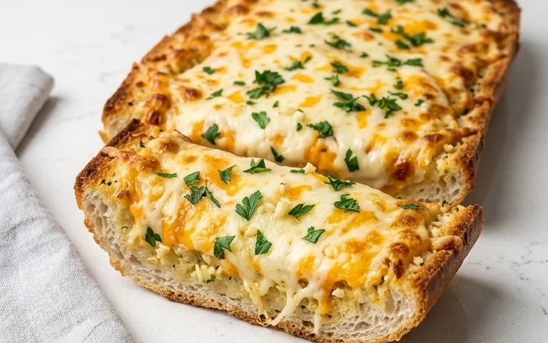 BEST CHEESY GARLIC BREAD RECIPE