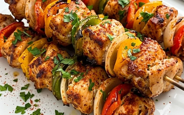 Air Fryer Chicken Skewers (VIDEO)
