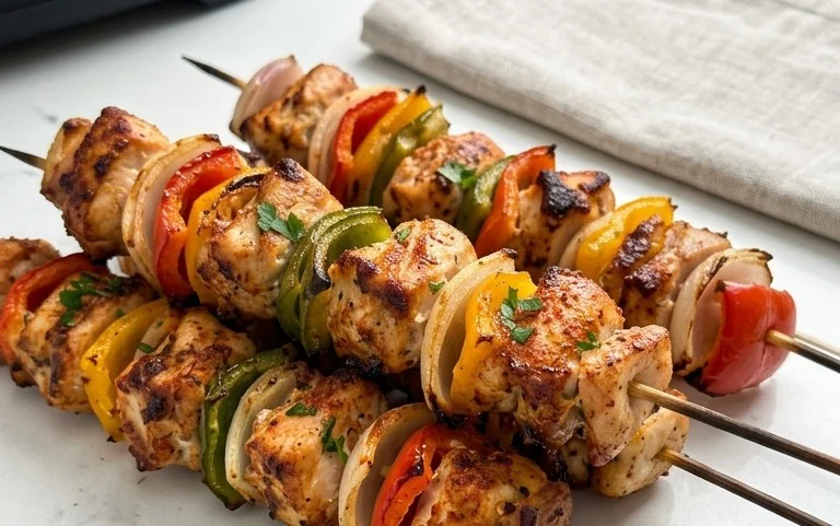 Air Fryer Chicken Skewers (VIDEO)