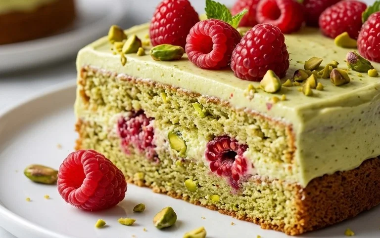 Pistachio Raspberry Cake