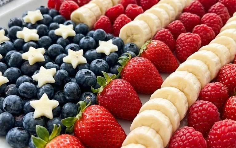 4th of July Fruit Platter Idea | How to Make an American Flag