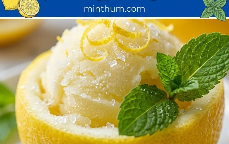 Sorbetto di Limone Dressed Up in a Frozen Lemon Shell