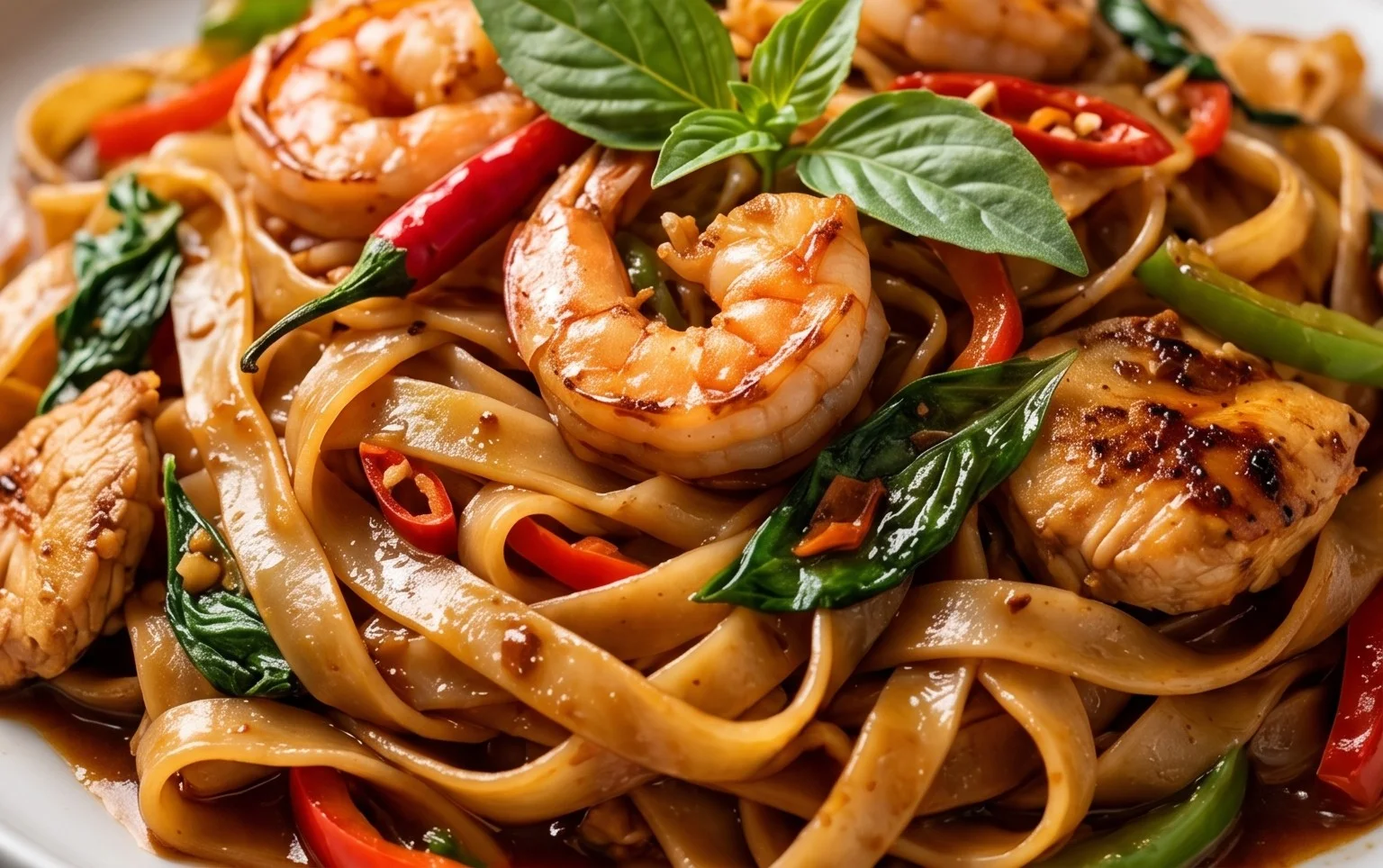 Drunken noodles