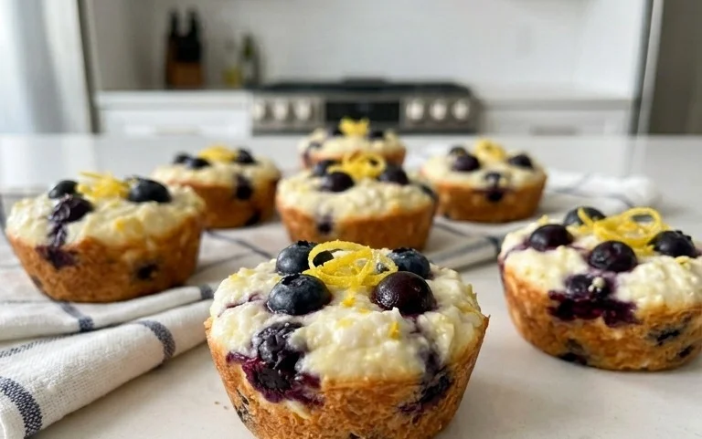 Blueberry and Lemon Zest Cottage Cheese Bites