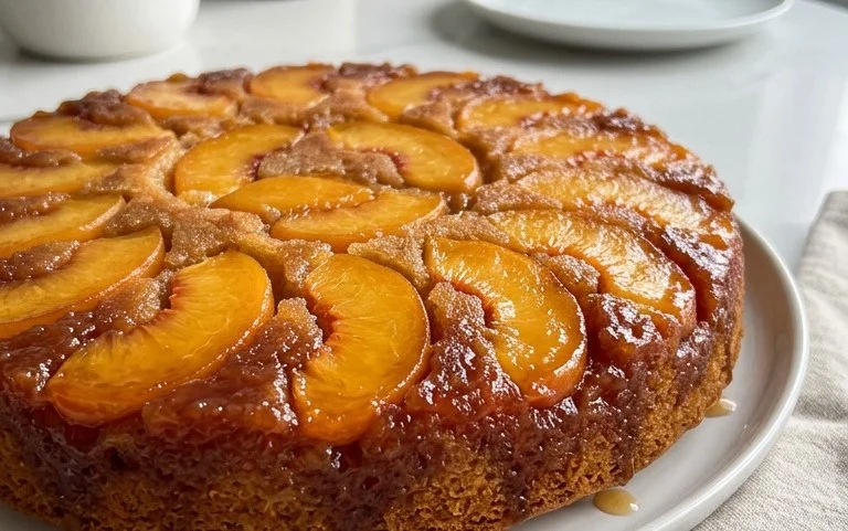Peach Upside-Down Cake Recipe
