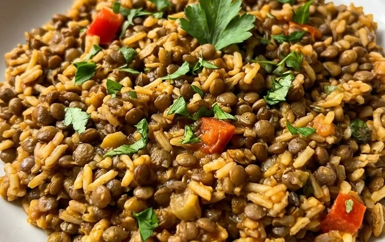 Easy Mediterranean Lentils and Rice