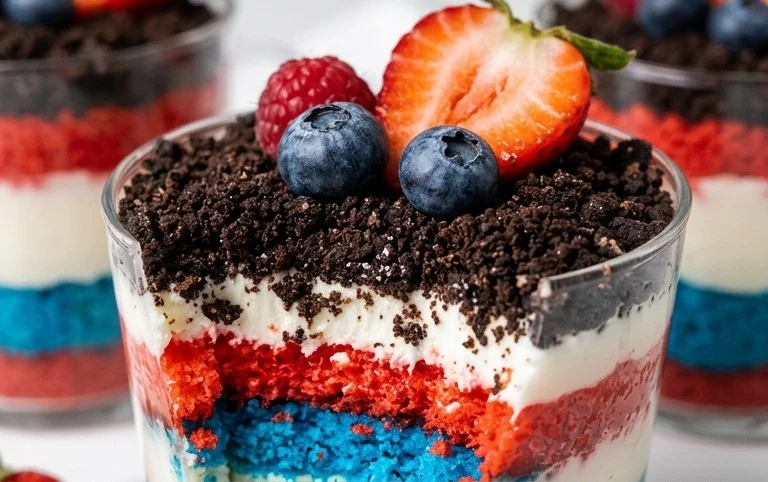 Red, White and Blue Dirt Cups