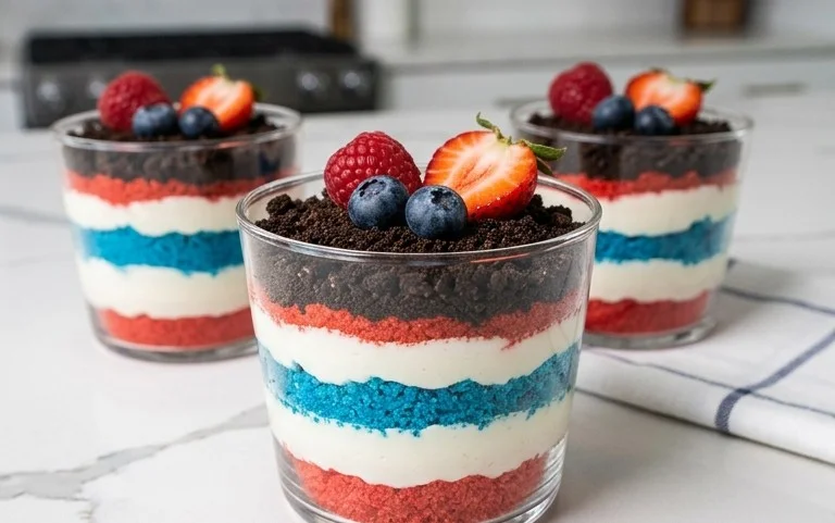 Red, White and Blue Dirt Cups
