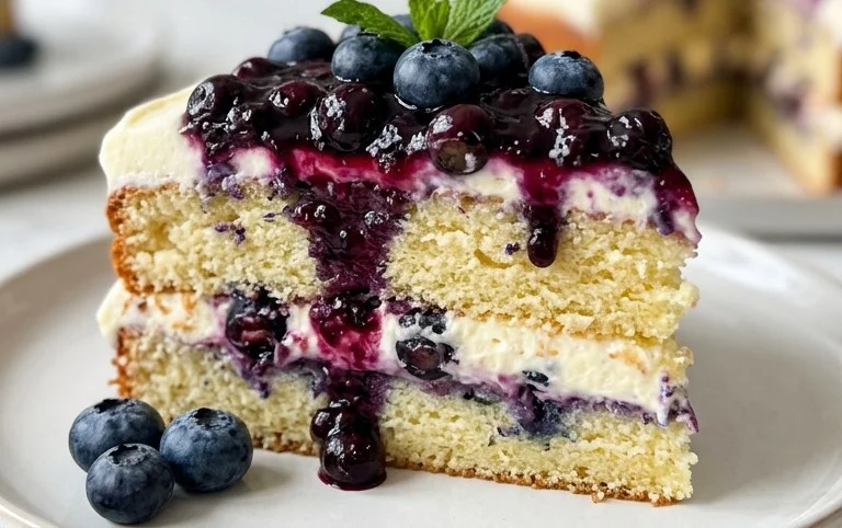 Nova Scotia Blueberry Cream Cake