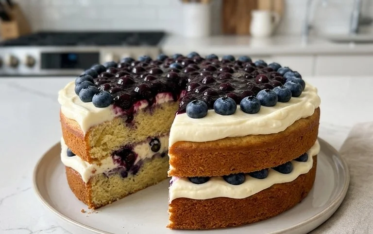 Nova Scotia Blueberry Cream Cake