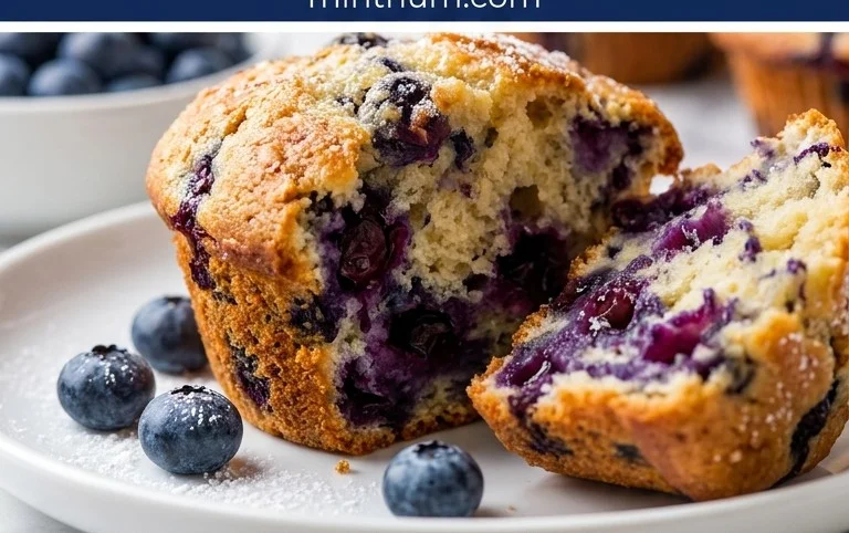 Sour Cream Blueberry Muffins