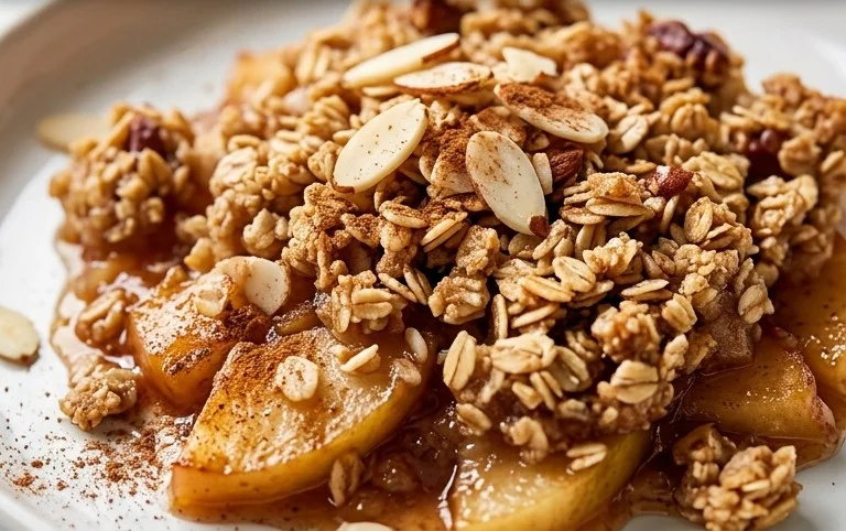Healthy Breakfast Apple Crum extractble