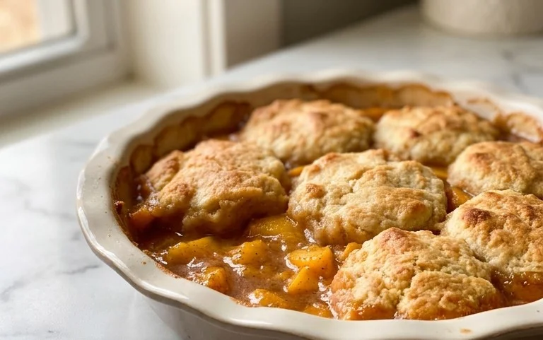 The Easiest Southern Peach Cobbler
