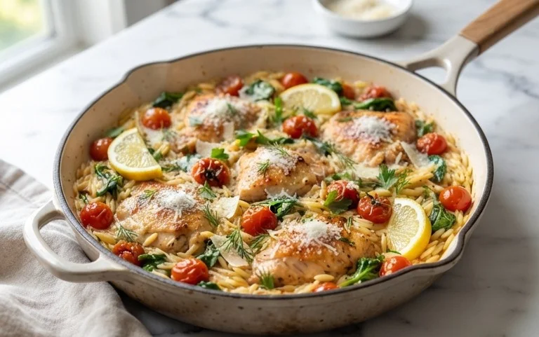 Chicken Orzo (30-Minutes, One-Pan)