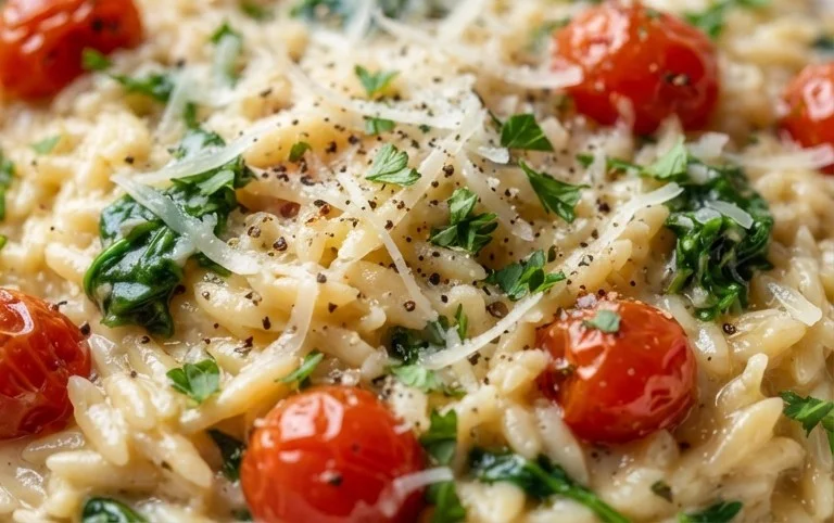 Creamy Garlic Parmesan Orzo