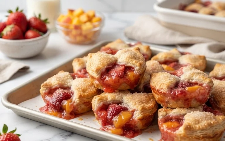 Strawberry Peach Pie Bites
