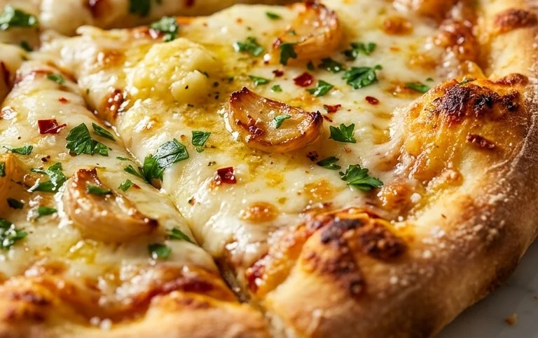 buttery garlic pizza