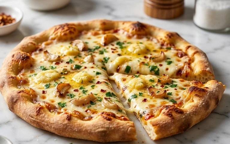buttery garlic pizza
