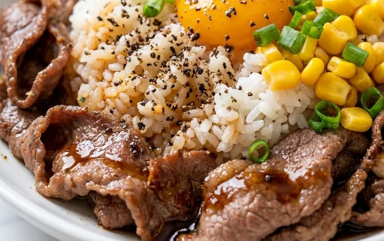 Beef Pepper Rice Bowl is a delicious meal option.
