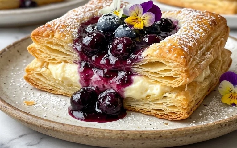 Blueberry Cream Cheese Puff Pastry