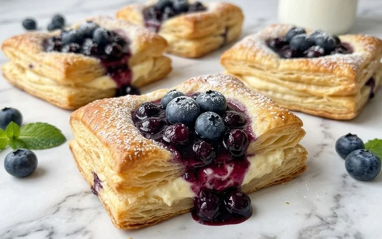 Blueberry Cream Cheese Puff Pastry