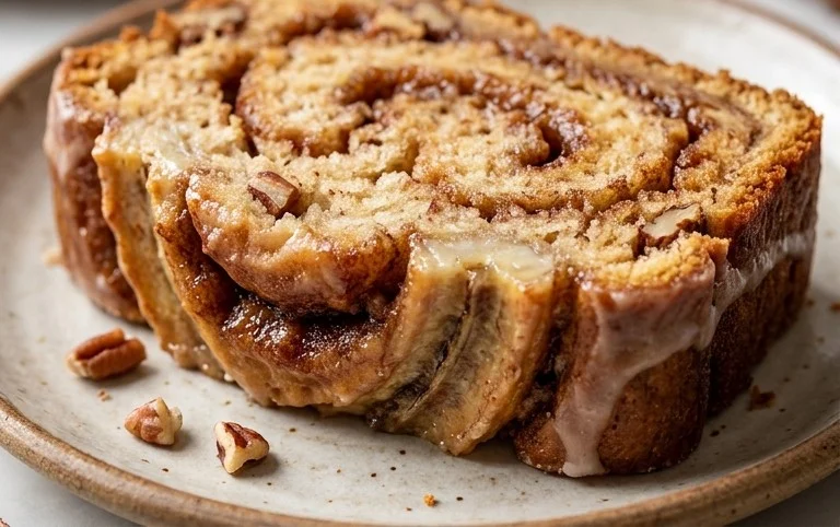 Cinnamon Roll Banana Bread