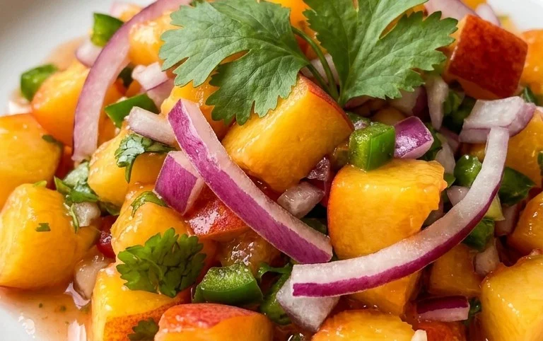 Sweet & Spicy Peach Salsa Canning Recipe