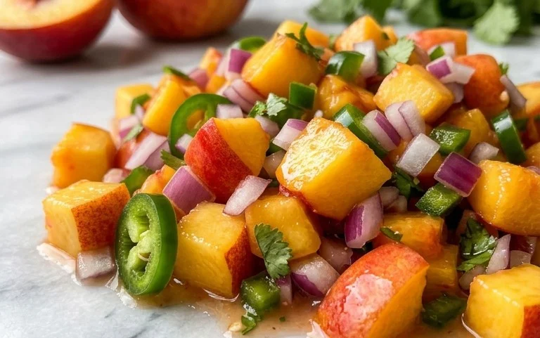 Sweet & Spicy Peach Salsa Canning Recipe