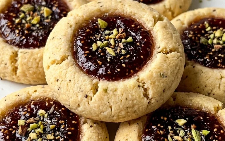 Cardamom Fig Thumbprint Cookies