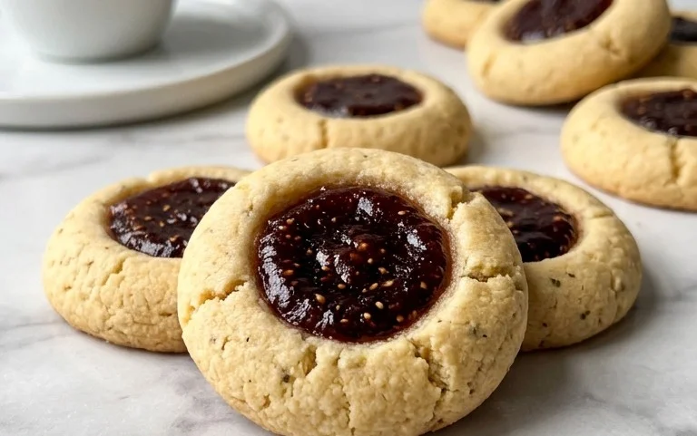 Cardamom Fig Thumbprint Cookies