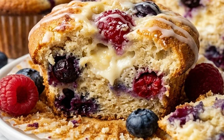 Berry Cream Cheese Muffins