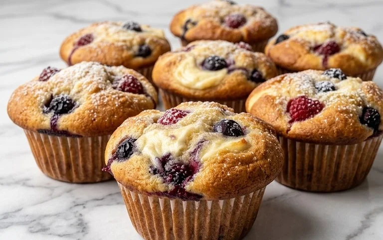 Berry Cream Cheese Muffins