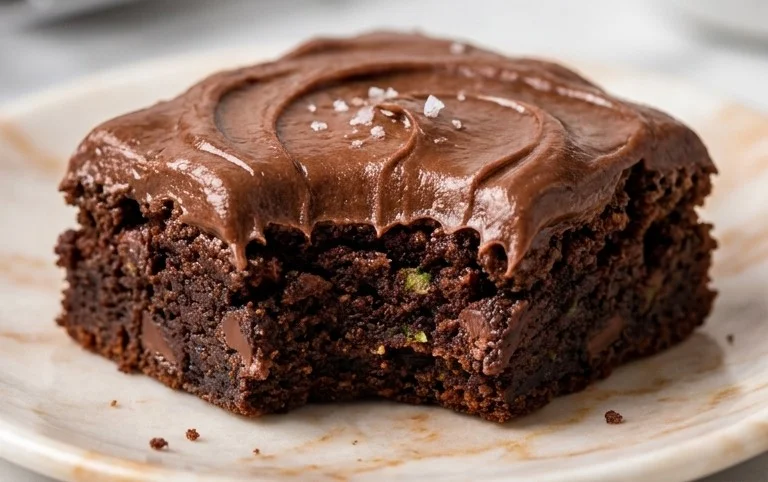 Zucchini Brownies with 1 minute Frosting!