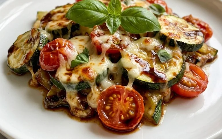 Balsamic Zucchini Tomato Bake