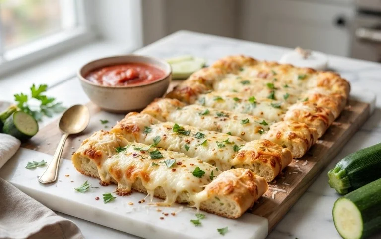 Cheesy Zucchini Breadsticks