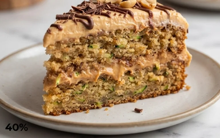 Moist Peanut Butter Zucchini Cake Recipe