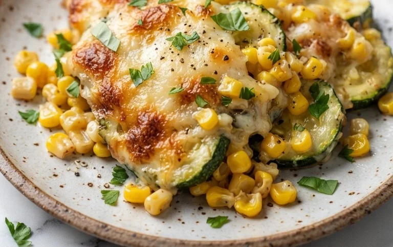 Zucchini Corn Parmesan Bake Recipe