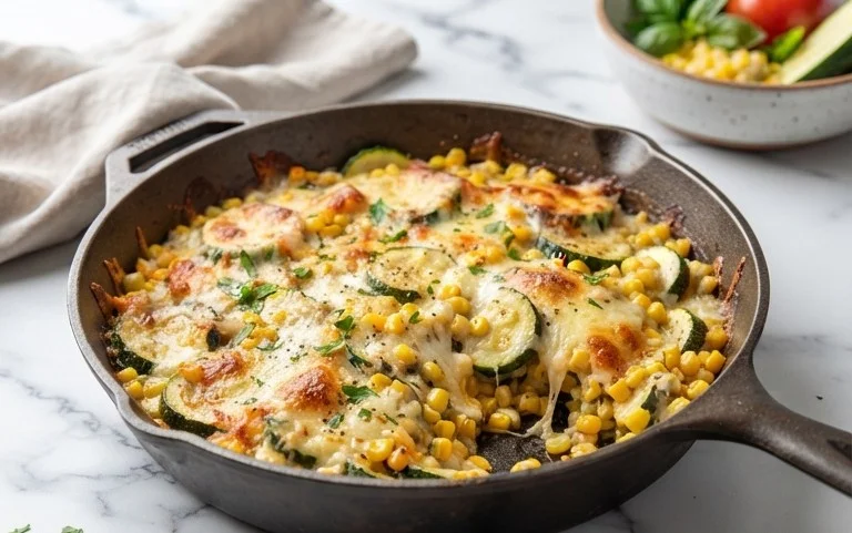 Zucchini Corn Parmesan Bake Recipe