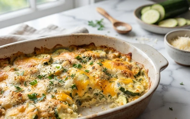 Cheesy Baked Zucchini Casserole