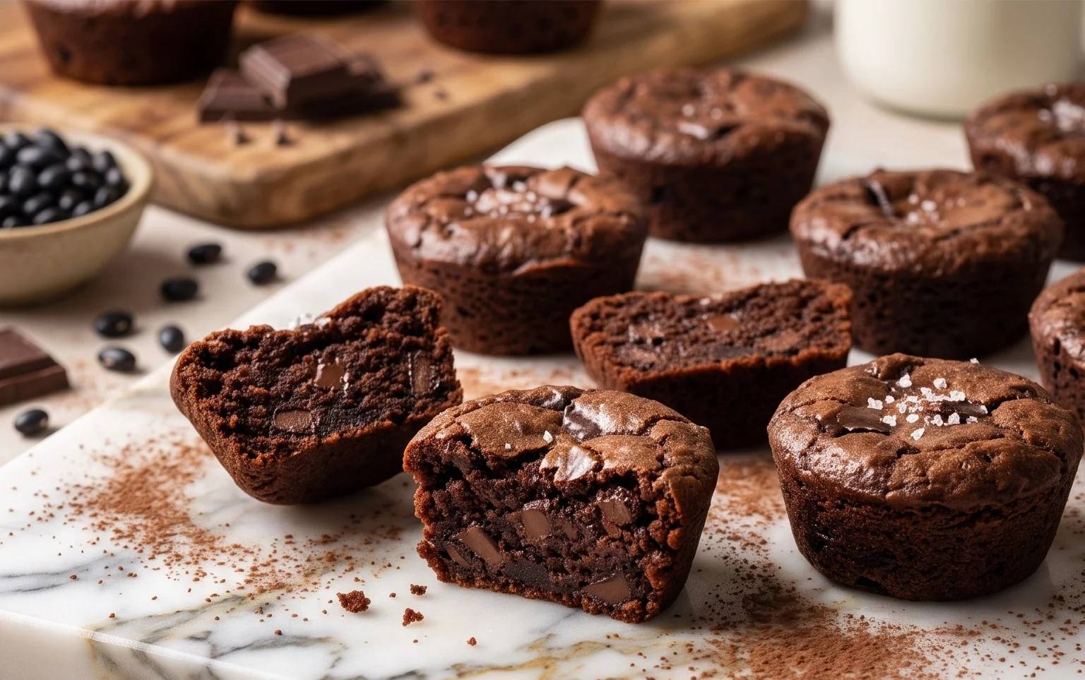 Chocolate Black Bean Brownie Bites