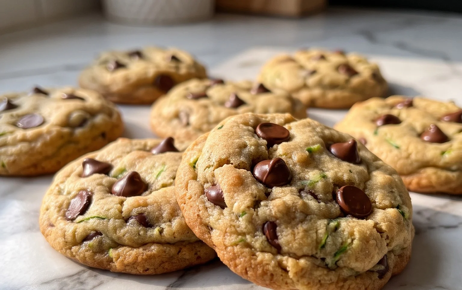 Soft Zucchini Cookies with Chocolate Chips