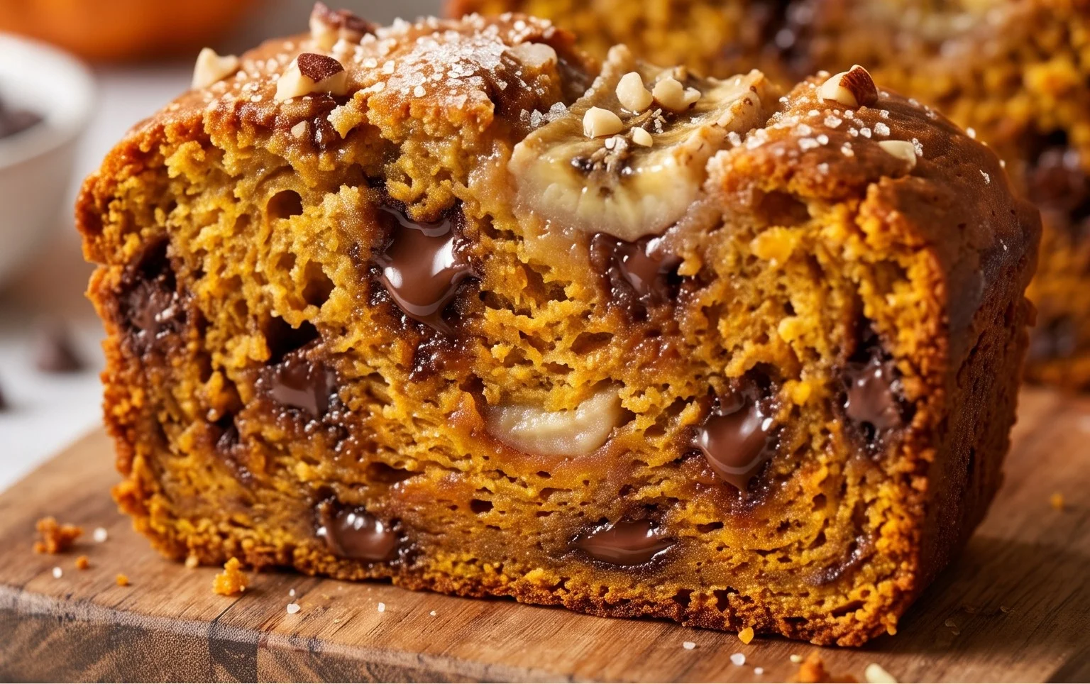 Pumpkin Chip Banana Bread