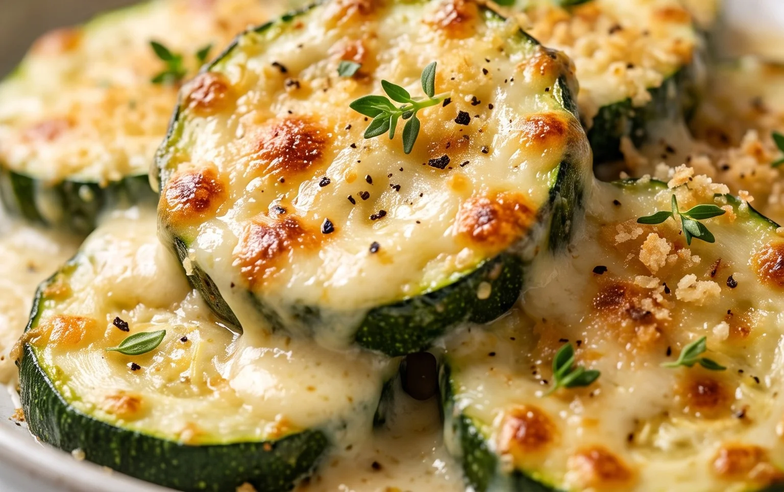 Creamy Parmesan Zucchini