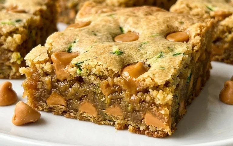 Chewy Butterscotch Zucchini Blondies