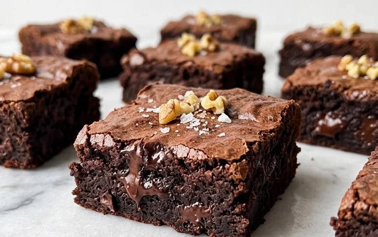 Fudgy Dark Chocolate Zucchini Brownies Recipe